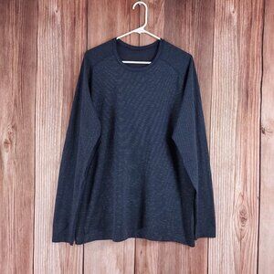 Lululemon Mens Size XL Metal Vent Tech Long Sleeve Shirt Athleisure Navy Green